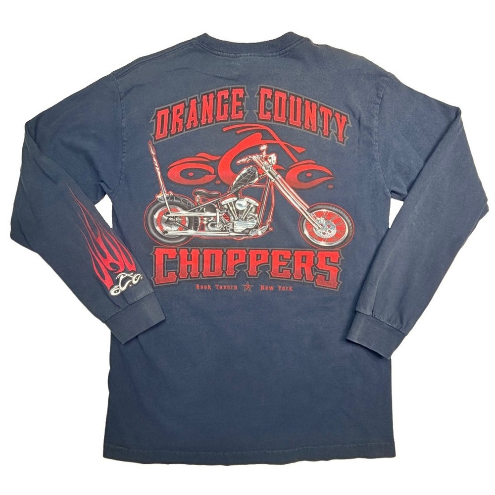 Vintage Orange County Choppers OCC Long Sleeve Shirt Men M Rock Tavern NY Biker